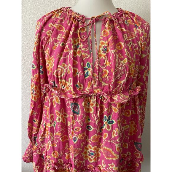 Revolve House of Harlow 1960 Dress Mini Print Tiered Babydoll Boho - Picture 4 of 15